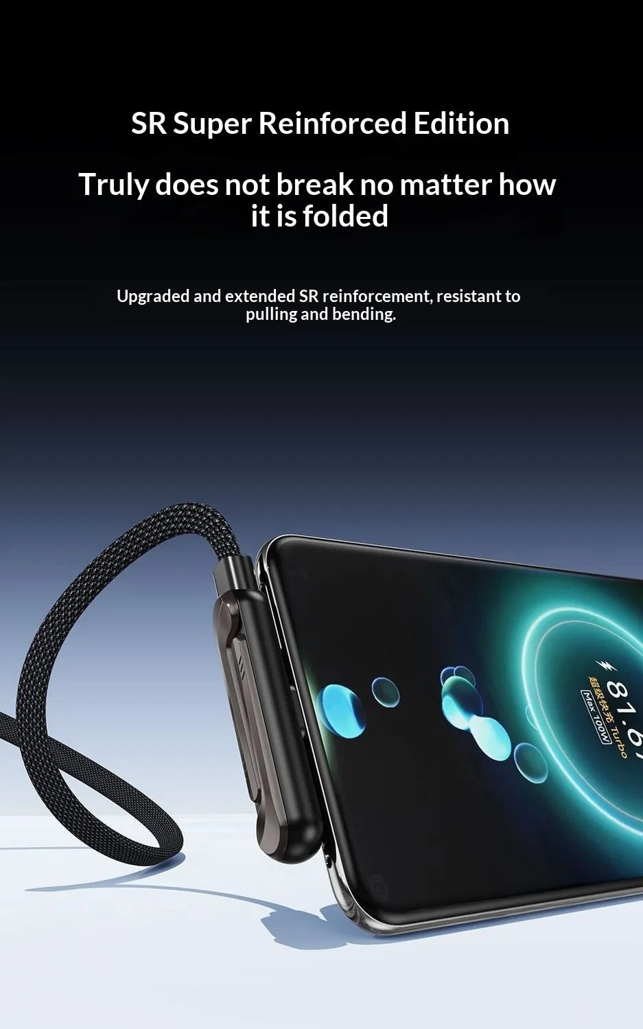 SPARKFLOW 2-in-1 Foldable Stand 240W Fast Charging Cable