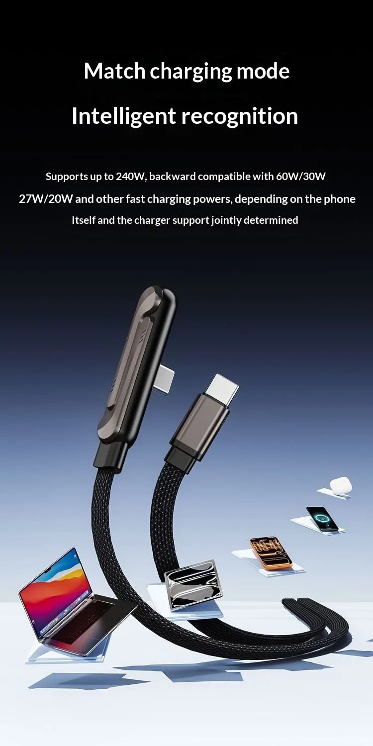 SPARKFLOW 2-in-1 Foldable Stand 240W Fast Charging Cable