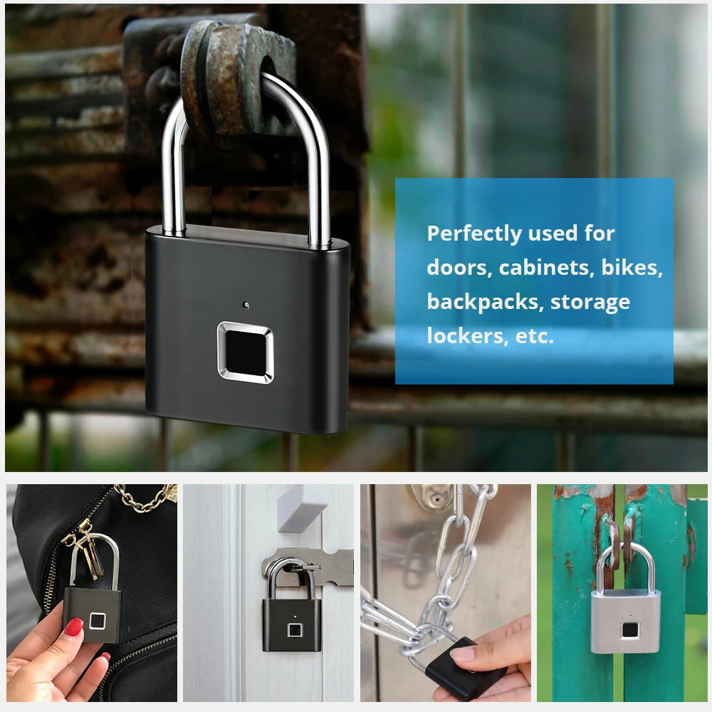 TouchLock™ Rechargeable Fingerprint Padlock