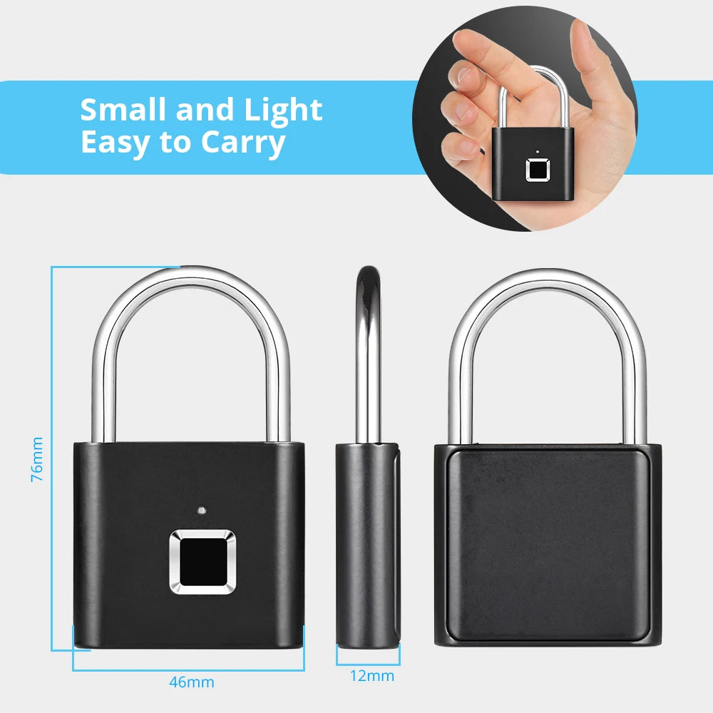 TouchLock™ Rechargeable Fingerprint Padlock