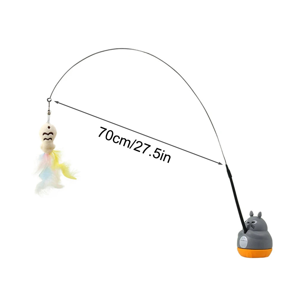 PounceSpin™ 360° Interactive Feather Cat Toy with Suction Cup Base
