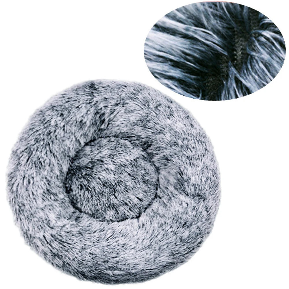 CalmPaw™ Donut Pet Bed – Plush Calming Bed for Dogs & Cats