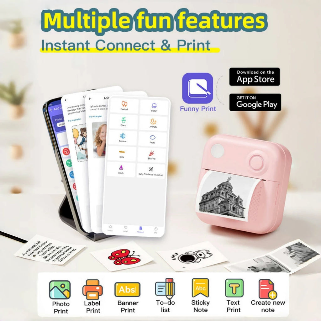 LabelPop™ Mini Thermal Sticker & Photo Printer
