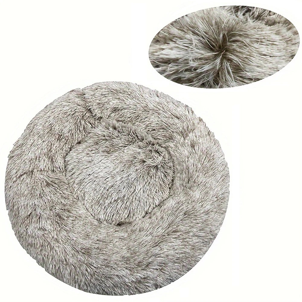 CalmPaw™ Donut Pet Bed – Plush Calming Bed for Dogs & Cats