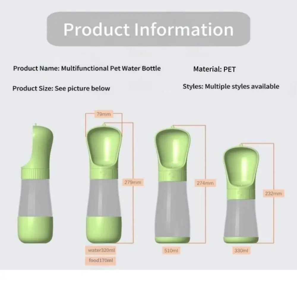 PawSip™ Portable Pet Water Bottle | Water & Food Options