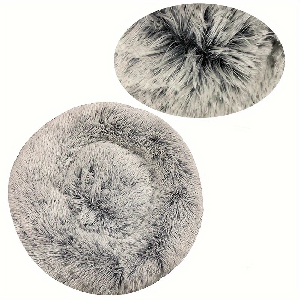 CalmPaw™ Donut Pet Bed – Plush Calming Bed for Dogs & Cats