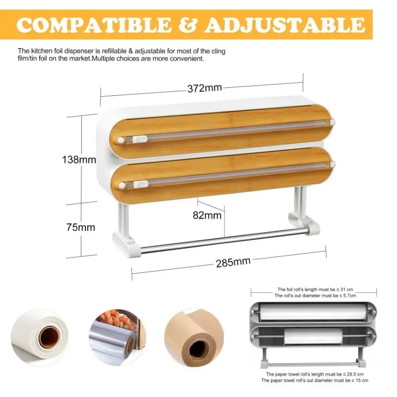 WrapEase™ Wall-Mount Wrap & Foil Dispenser