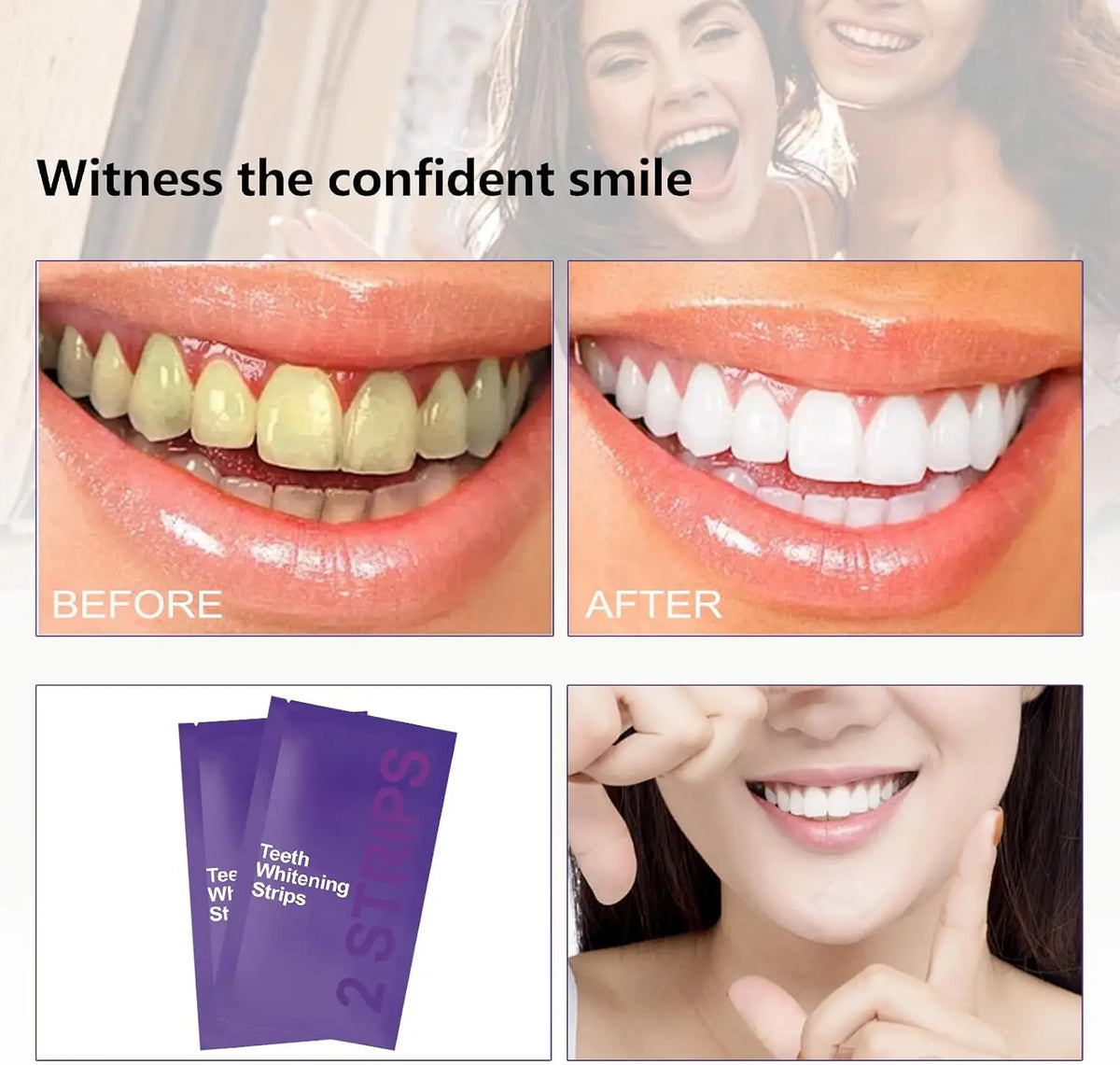PearlPop™ Purple Whitening Strips – 14 or 28 Strips