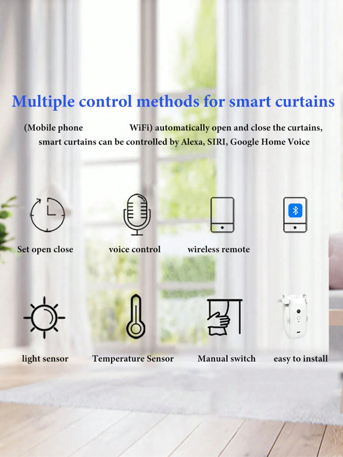 CurtainEase™ Hub-Free Smart Curtain Motor