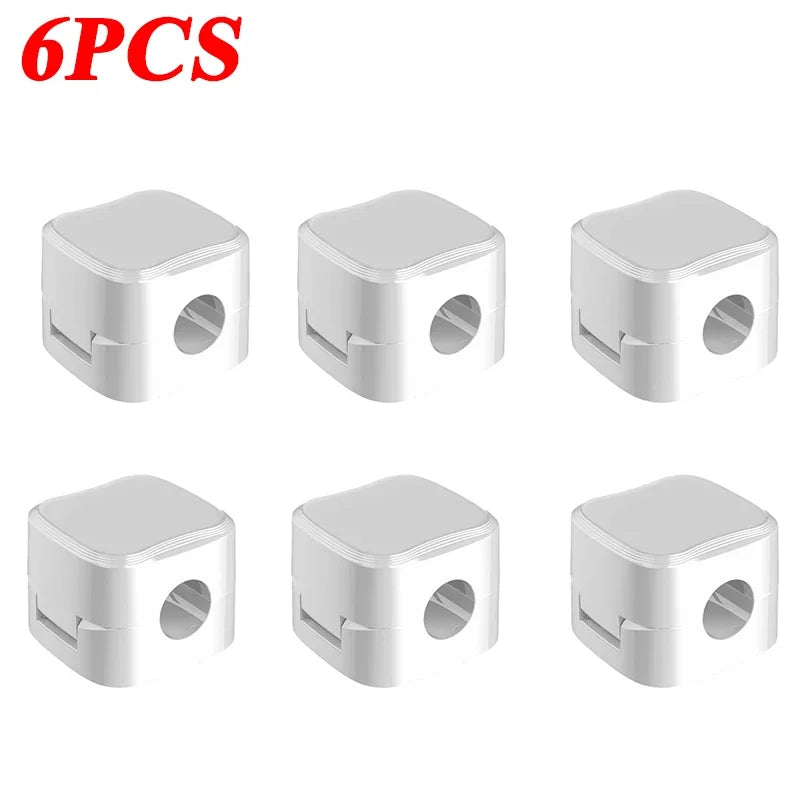 SnapClip™ Magnetic Cable Clip Organizer – Adhesive Desk Wire Holder (1 or 6-Pack)
