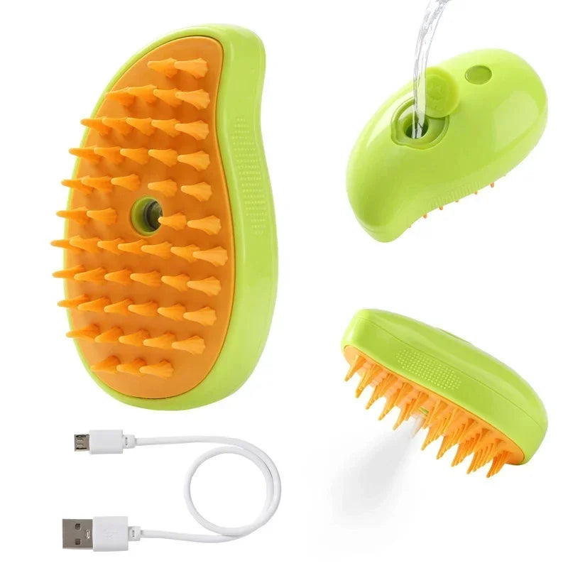 MistPaw™ Rechargeable Pet Grooming Brush with Spray