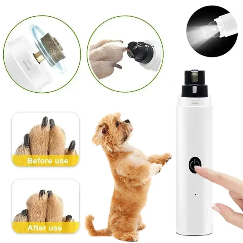 PawBuff™ USB Rechargeable Pet Nail Grinder with LED Light