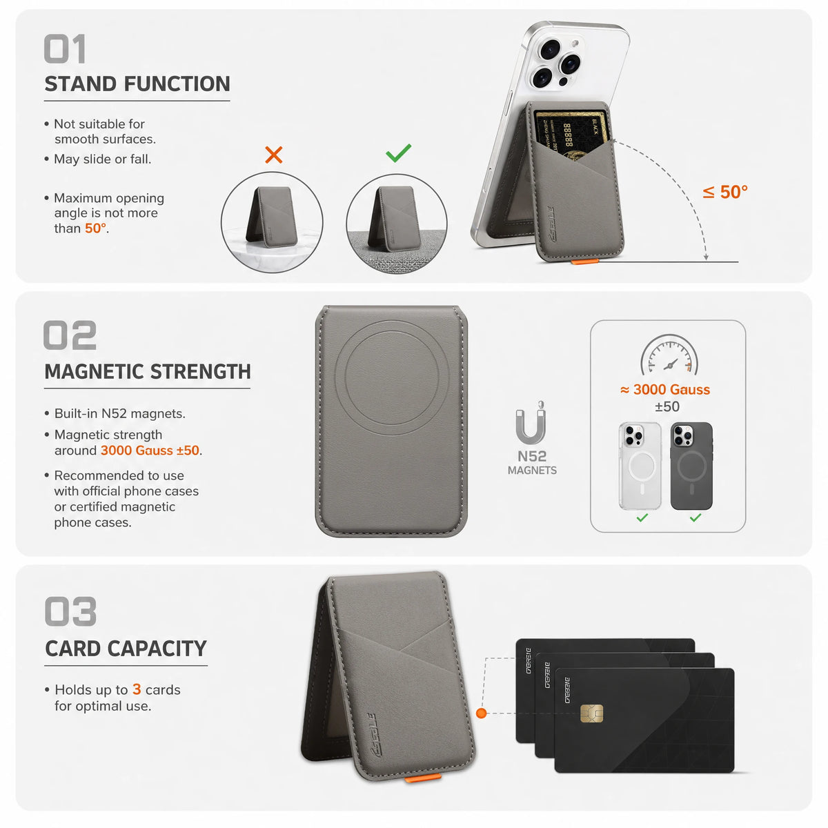 MagVault™ Magnetic Phone Card Holder Wallet – RFID Blocking, MagSafe Compatible