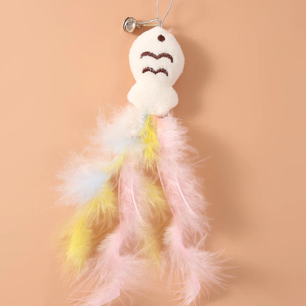 PounceSpin™ 360° Interactive Feather Cat Toy with Suction Cup Base