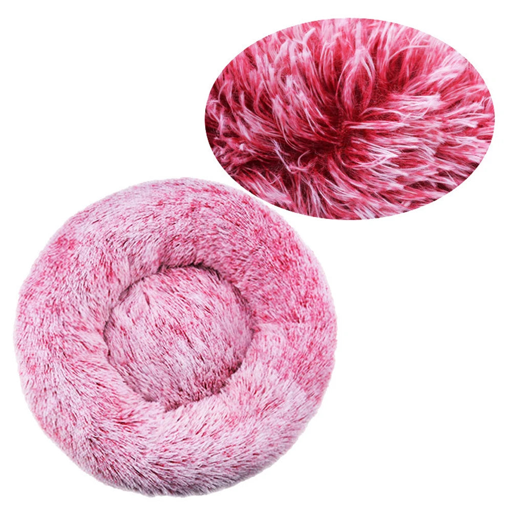 CalmPaw™ Donut Pet Bed – Plush Calming Bed for Dogs & Cats