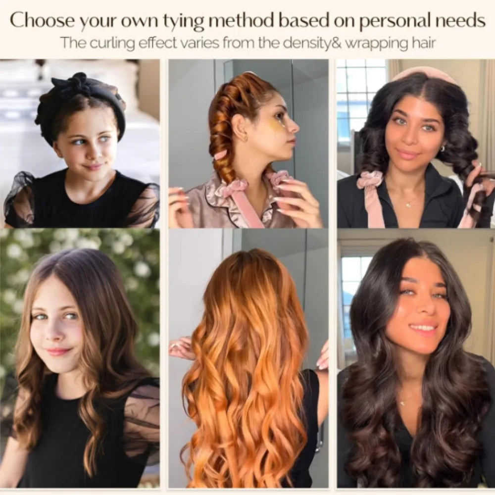SilkWave™ Heatless Curler Headband – Overnight Curls | 4 Colors