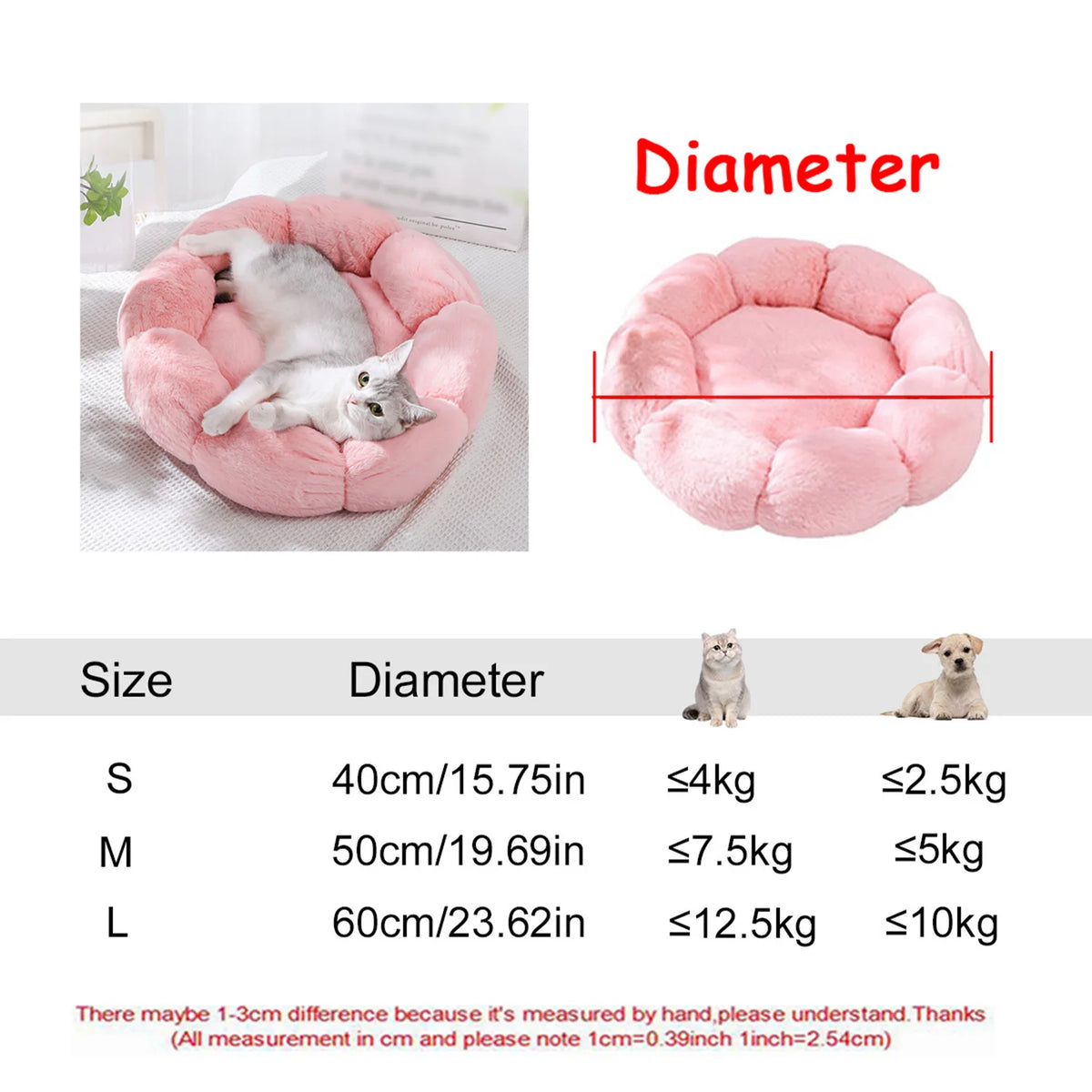 CalmPaw™ Donut Pet Bed – Plush Calming Bed for Dogs & Cats