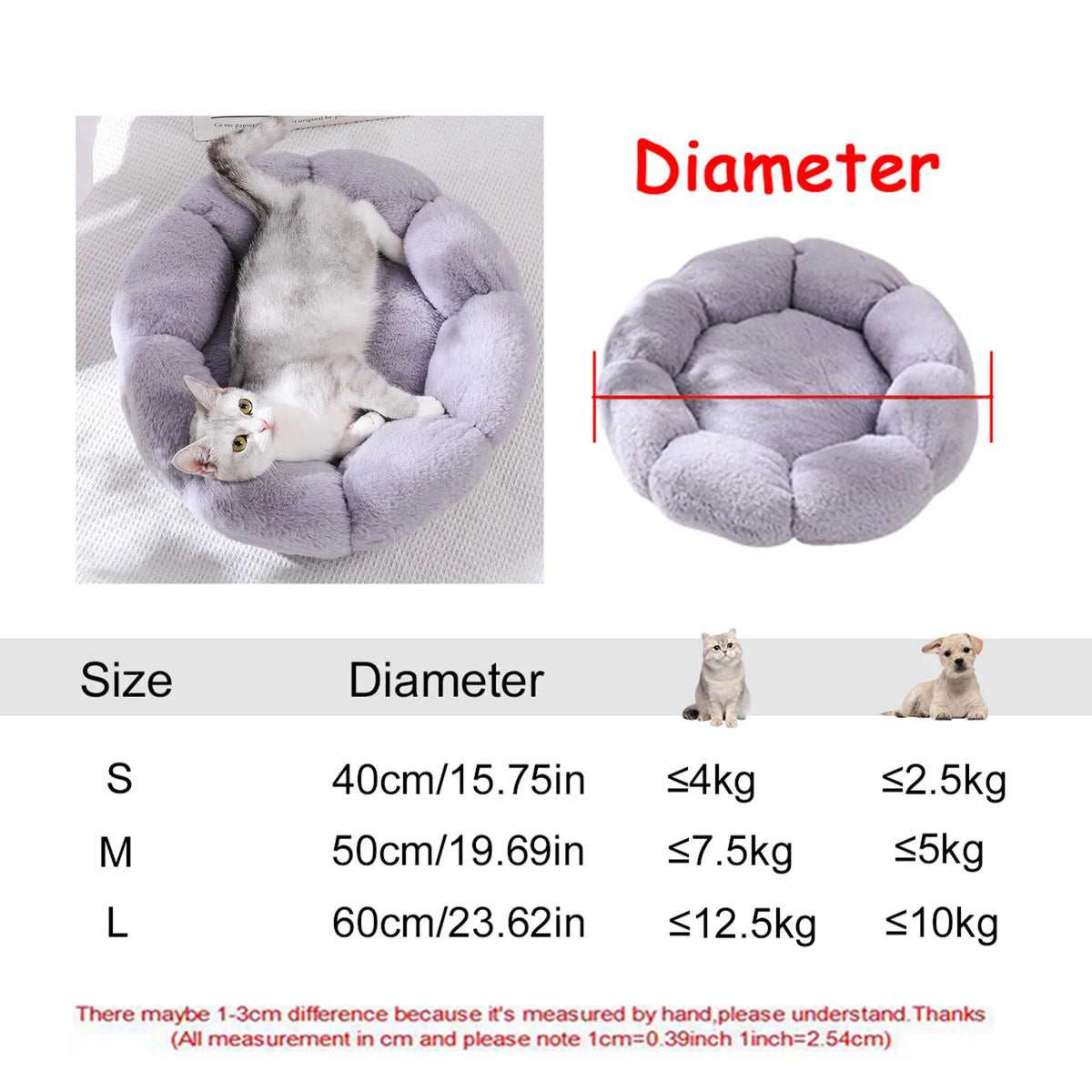 CalmPaw™ Donut Pet Bed – Plush Calming Bed for Dogs & Cats