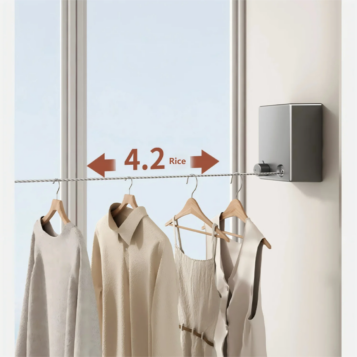 LineNest™ Retractable Wall-Mount Clothesline