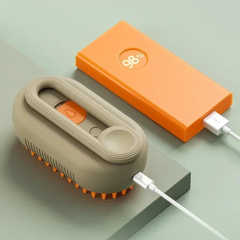 MistPaw™ Rechargeable Pet Grooming Brush with Spray
