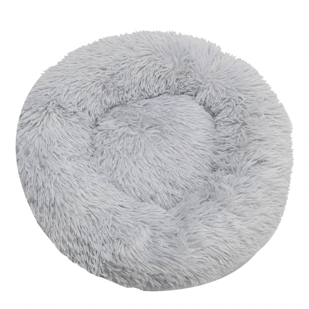 CalmPaw™ Donut Pet Bed – Plush Calming Bed for Dogs & Cats