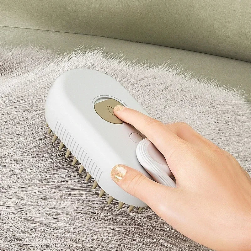 MistPaw™ Rechargeable Pet Grooming Brush with Spray