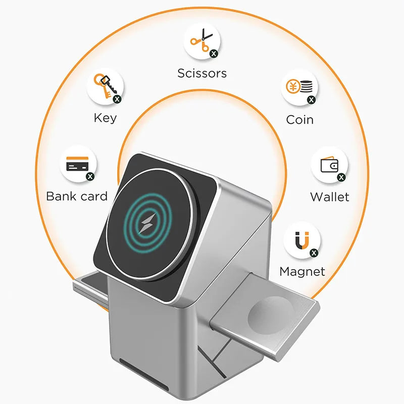 TriDock™ Qi2 3-in-1 Magnetic Wireless Charger Stand