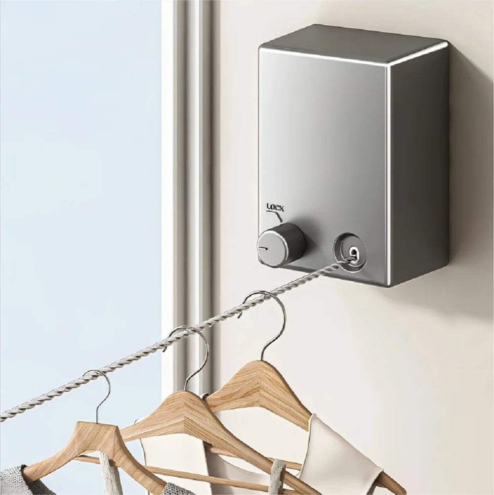LineNest™ Retractable Wall-Mount Clothesline
