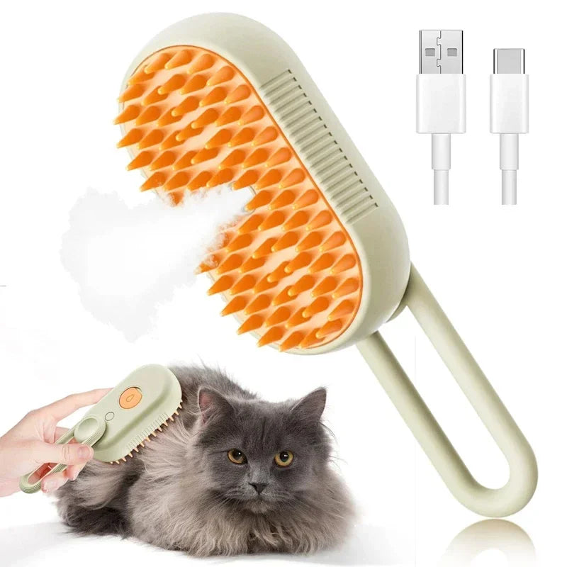 MistPaw™ Rechargeable Pet Grooming Brush with Spray