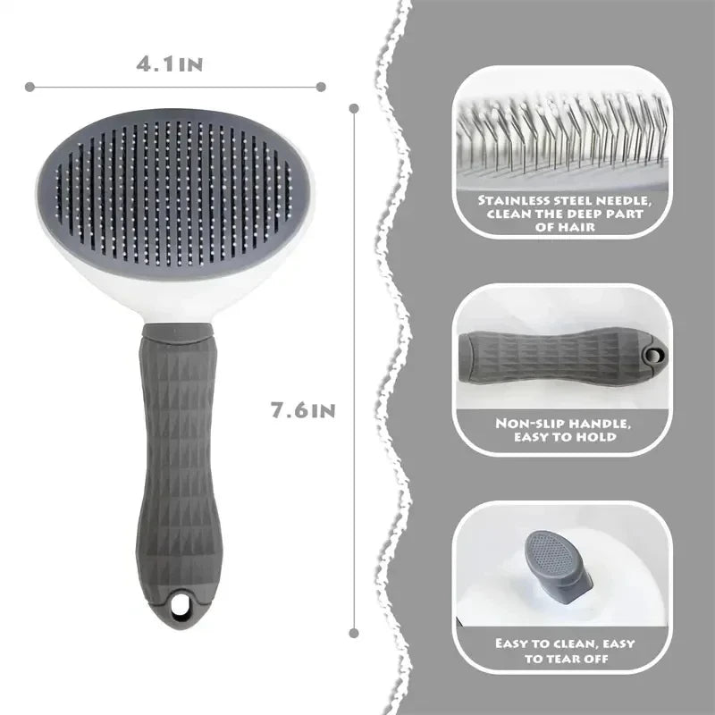 CoatGlide™ Self-Cleaning Pet Brush for Dogs & Cats