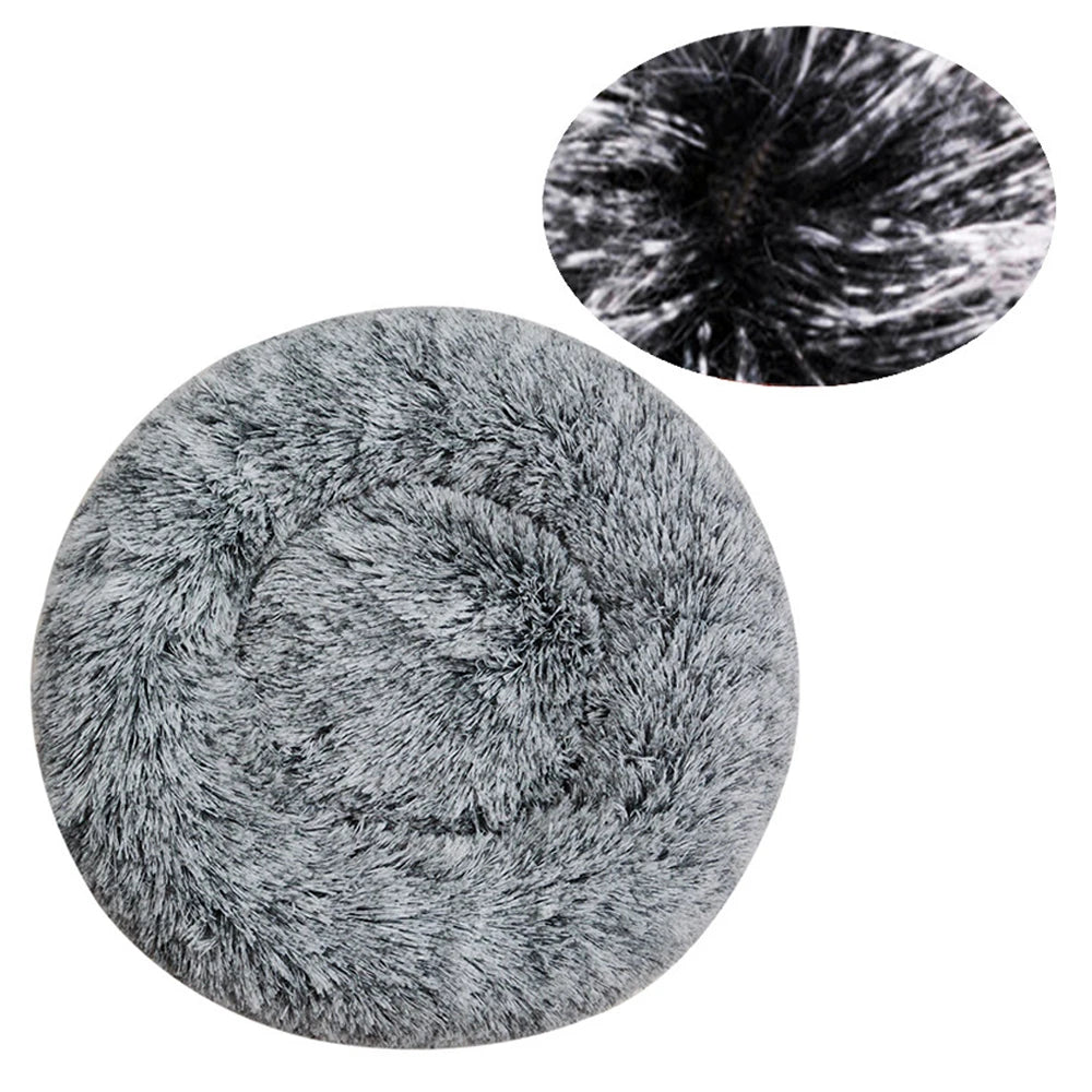CalmPaw™ Donut Pet Bed – Plush Calming Bed for Dogs & Cats