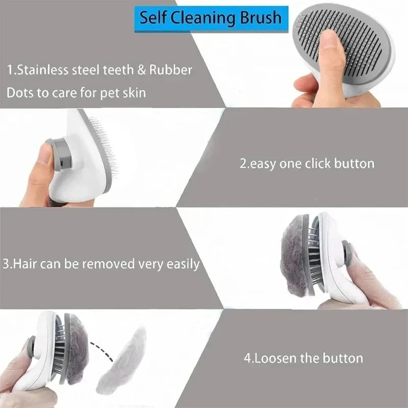 CoatGlide™ Self-Cleaning Pet Brush for Dogs & Cats