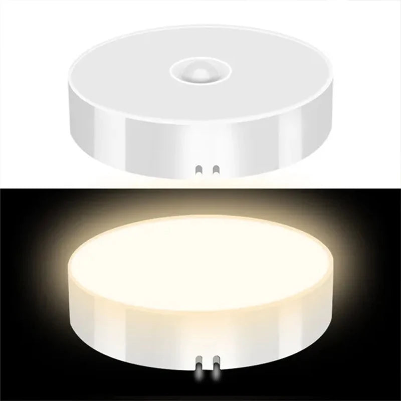 GlowSense™ Motion Sensor LED Night Light – USB Rechargeable, 4–6 Pack