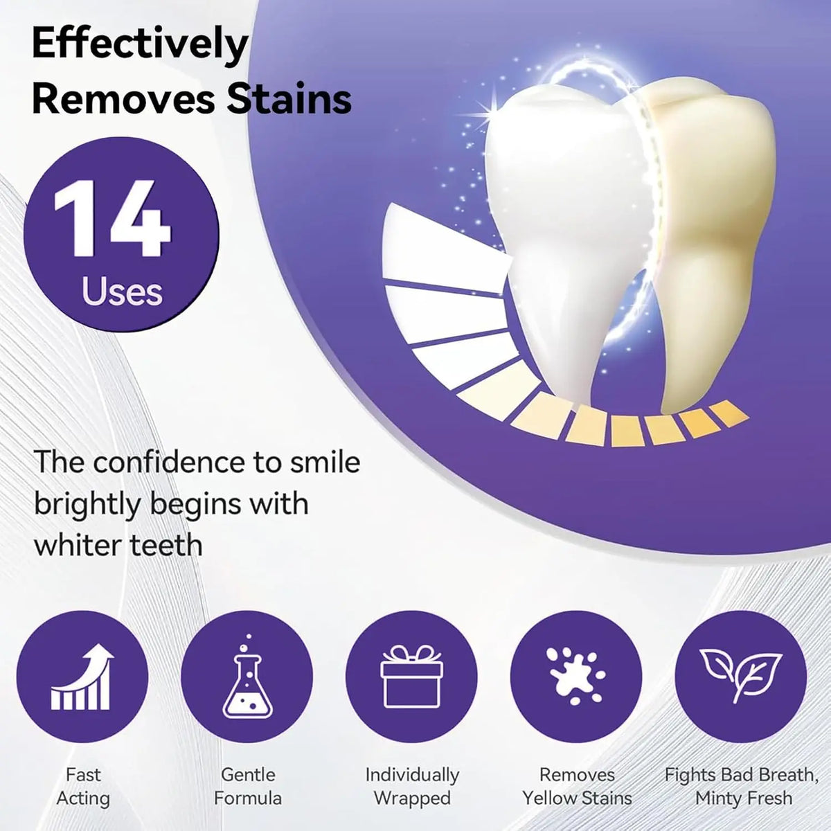 PearlPop™ Purple Whitening Strips – 14 or 28 Strips