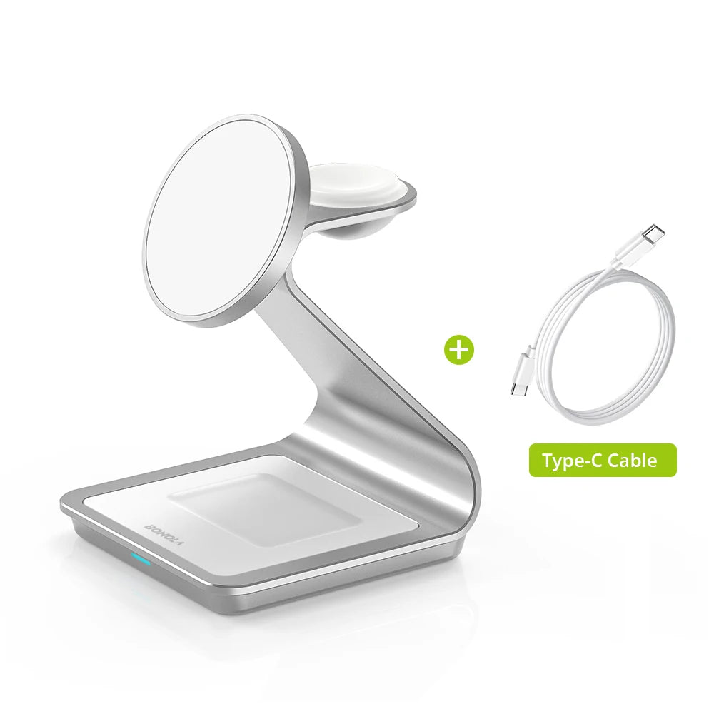 MagDock™ 3-in-1 Magnetic Wireless Charging Station