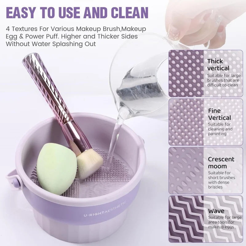 BrushBloom™ 3-in-1 Silicone Makeup Brush Cleaner Mat