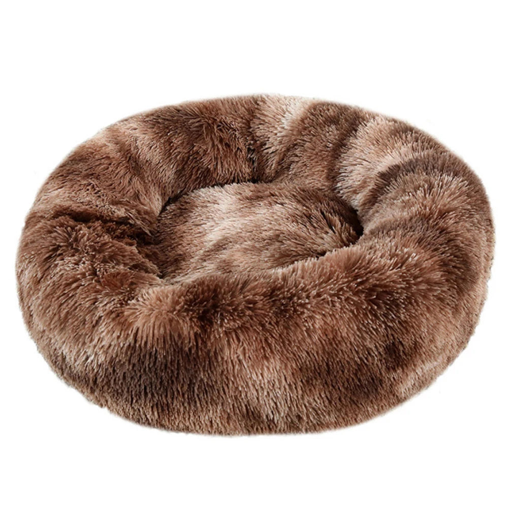 CalmPaw™ Donut Pet Bed – Plush Calming Bed for Dogs & Cats