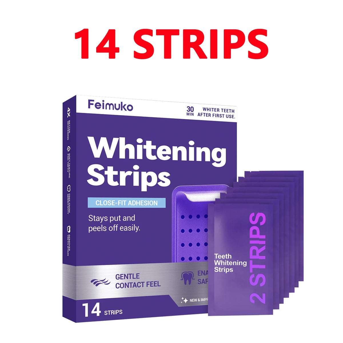 PearlPop™ Purple Whitening Strips – 14 or 28 Strips