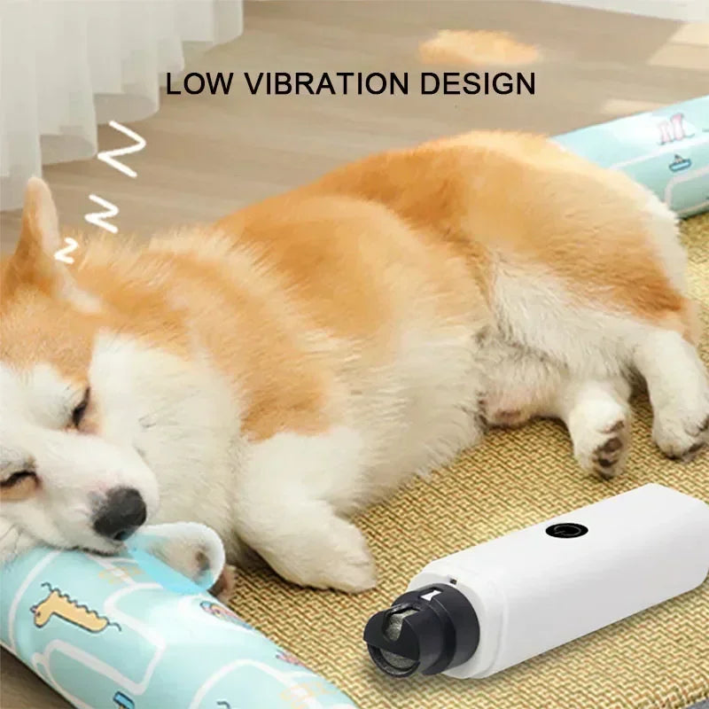 PawBuff™ USB Rechargeable Pet Nail Grinder with LED Light