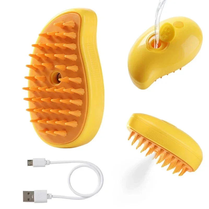 MistPaw™ Rechargeable Pet Grooming Brush with Spray