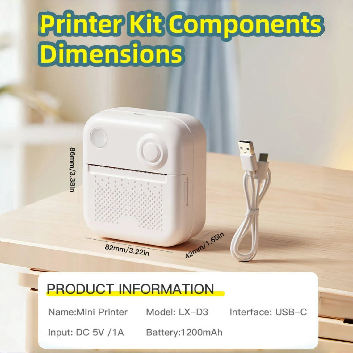 LabelPop™ Mini Thermal Sticker & Photo Printer
