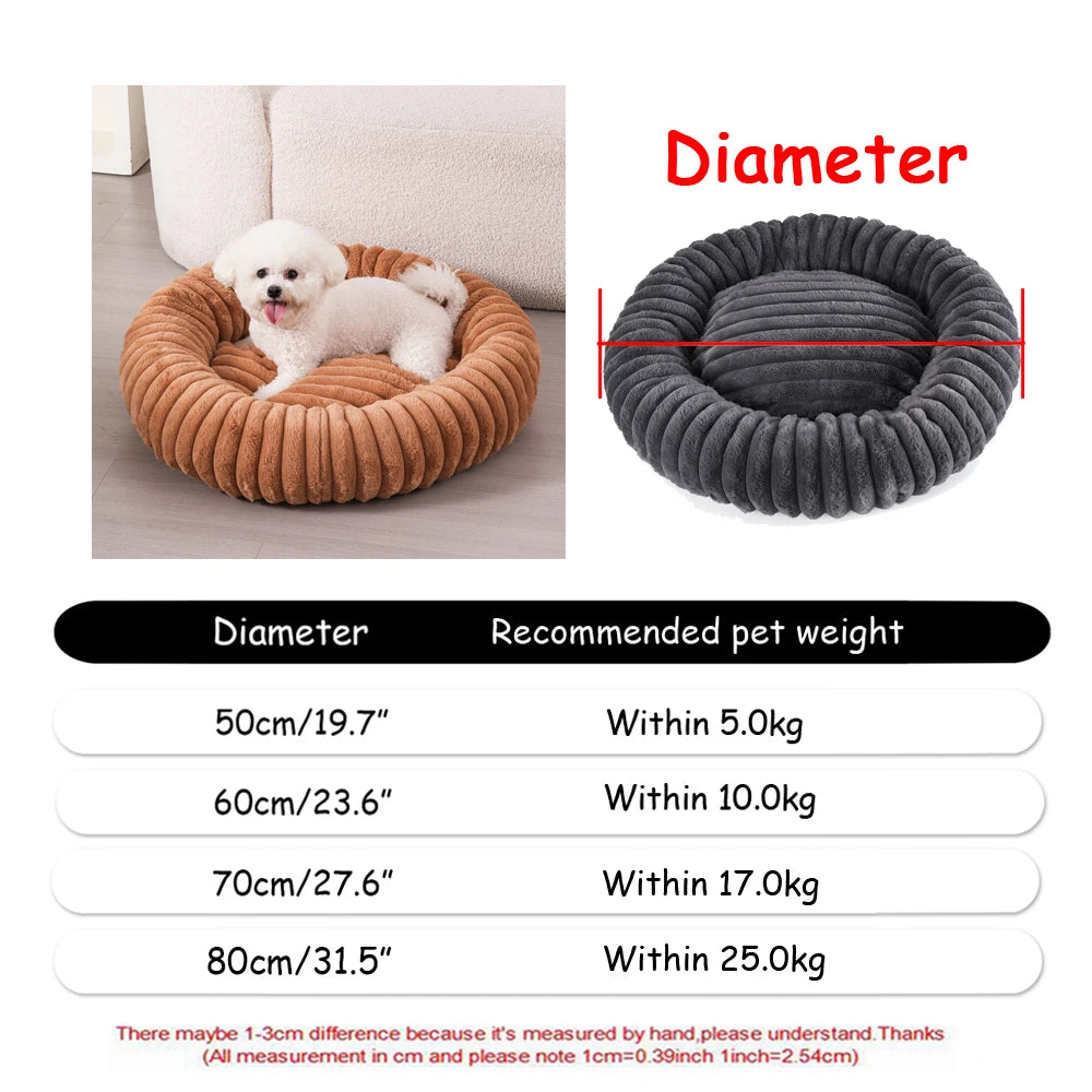 CalmPaw™ Donut Pet Bed – Plush Calming Bed for Dogs & Cats