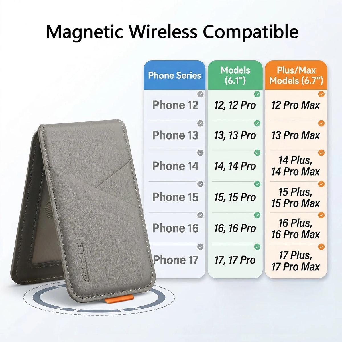 MagVault™ Magnetic Phone Card Holder Wallet – RFID Blocking, MagSafe Compatible
