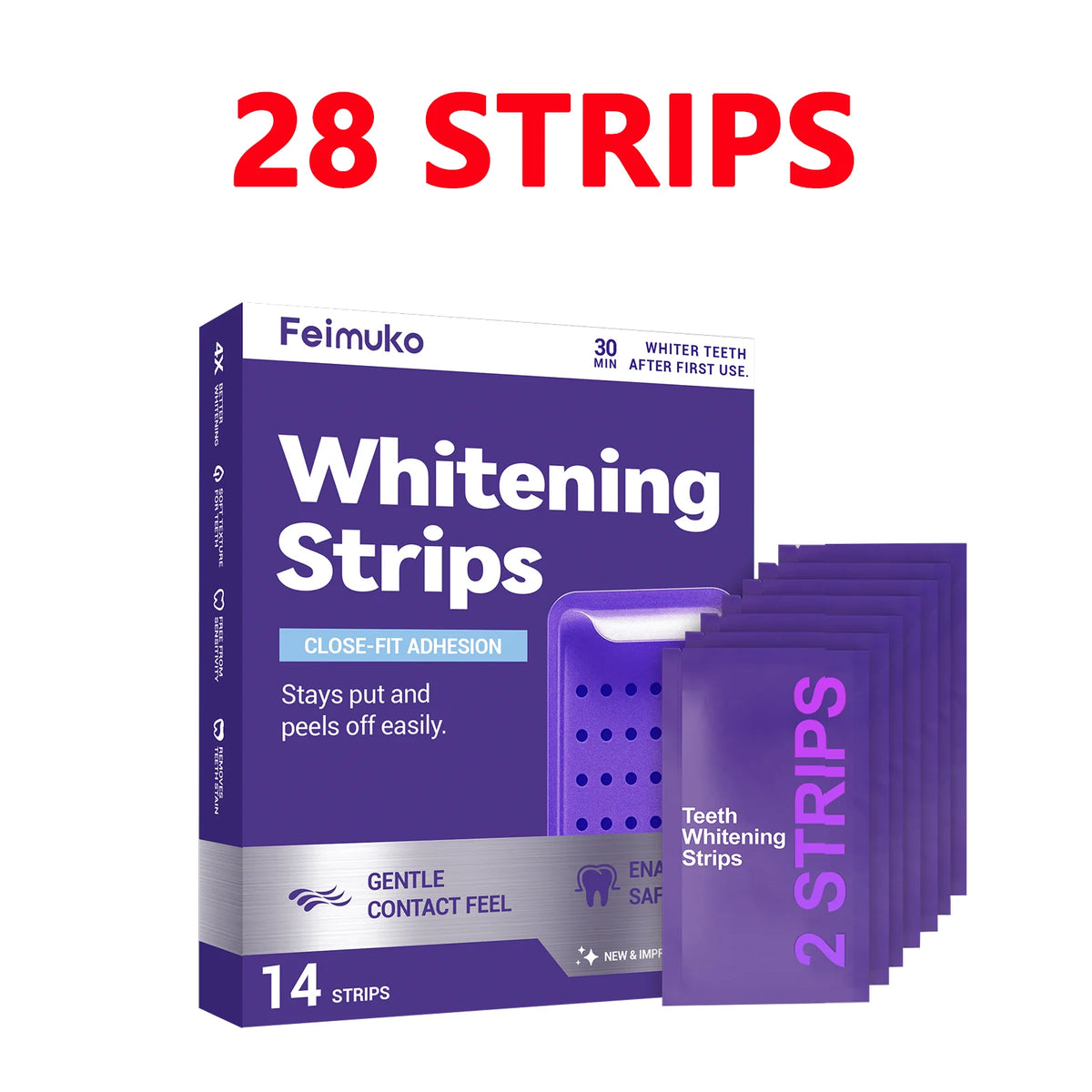 PearlPop™ Purple Whitening Strips – 14 or 28 Strips
