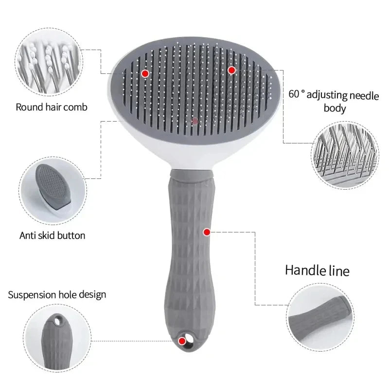 CoatGlide™ Self-Cleaning Pet Brush for Dogs & Cats