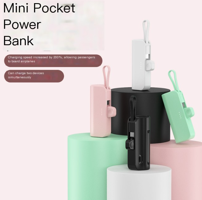 Mini 5000mAh Capsule Power Bank.
